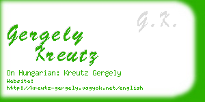 gergely kreutz business card